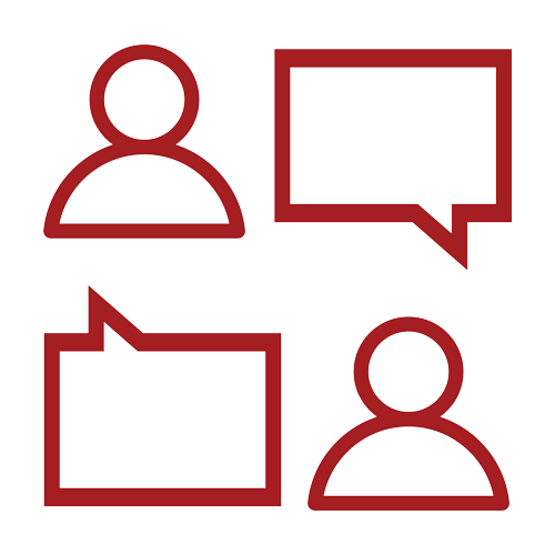 GIF de conversación entre personas, de Asesoría personalizada